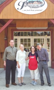 L to R: Jim Bair, president of USApple, Bar Lois Weeks, executive director of the New England Apple Association, and Ellen and Mark Parlee pf Parlee Farms in Tyngsboro, Massachusetts.