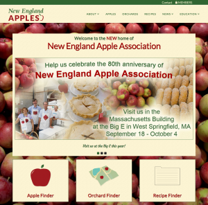 Home page of the new New England Apple Association website, newenglandapples.lndo.site. It will be up and running by this evening.
