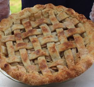 Beautiful latticework tops this apple pie. (Russell Steven Powell)