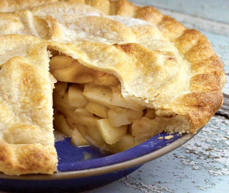 Corn meal crust apple pie